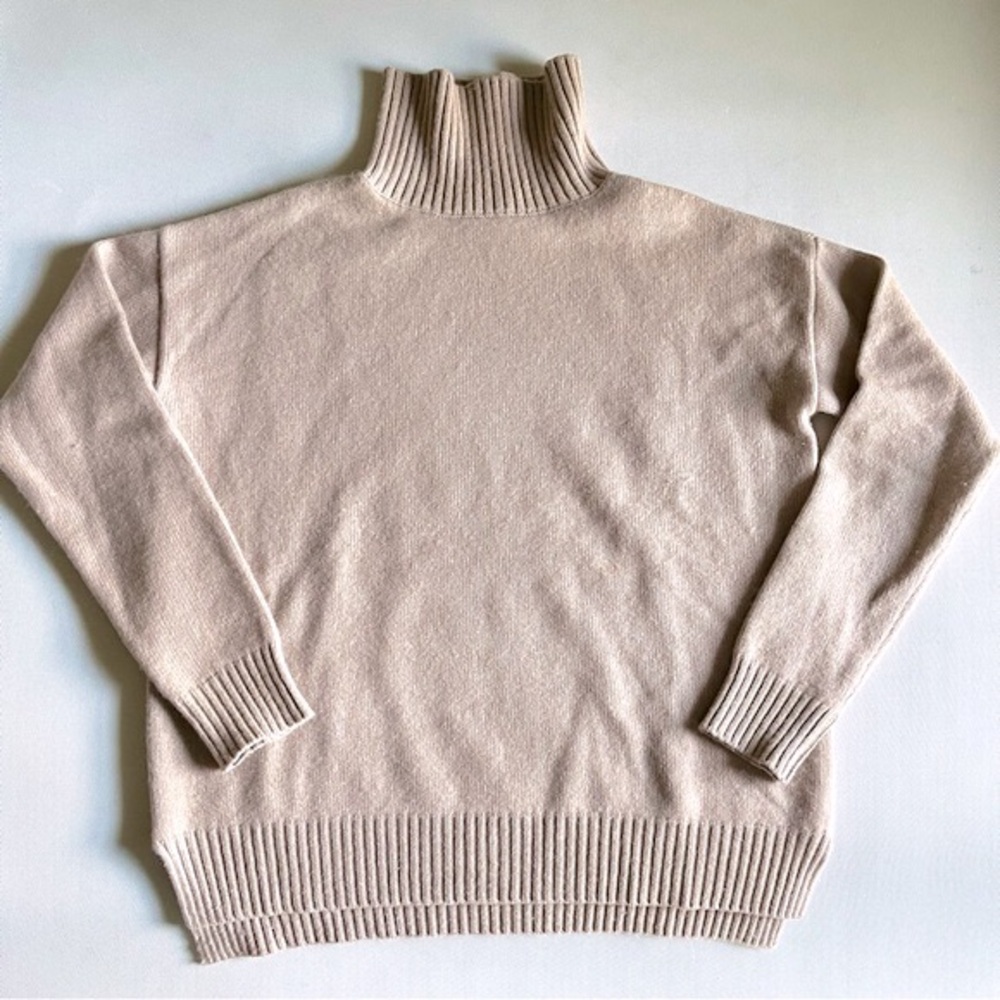 J McLaughlin Cashmere Turtleneck Sweater Boxy
